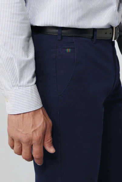 Image for MEYER OSLO NAVY CHINOS | Meyer Chinos | Morans Menswear