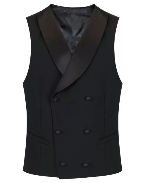 Image for REMUS DOUBLE BREASTED BLACK  RINO WAISTCOAT | Remus Uomo | Morans Menswear