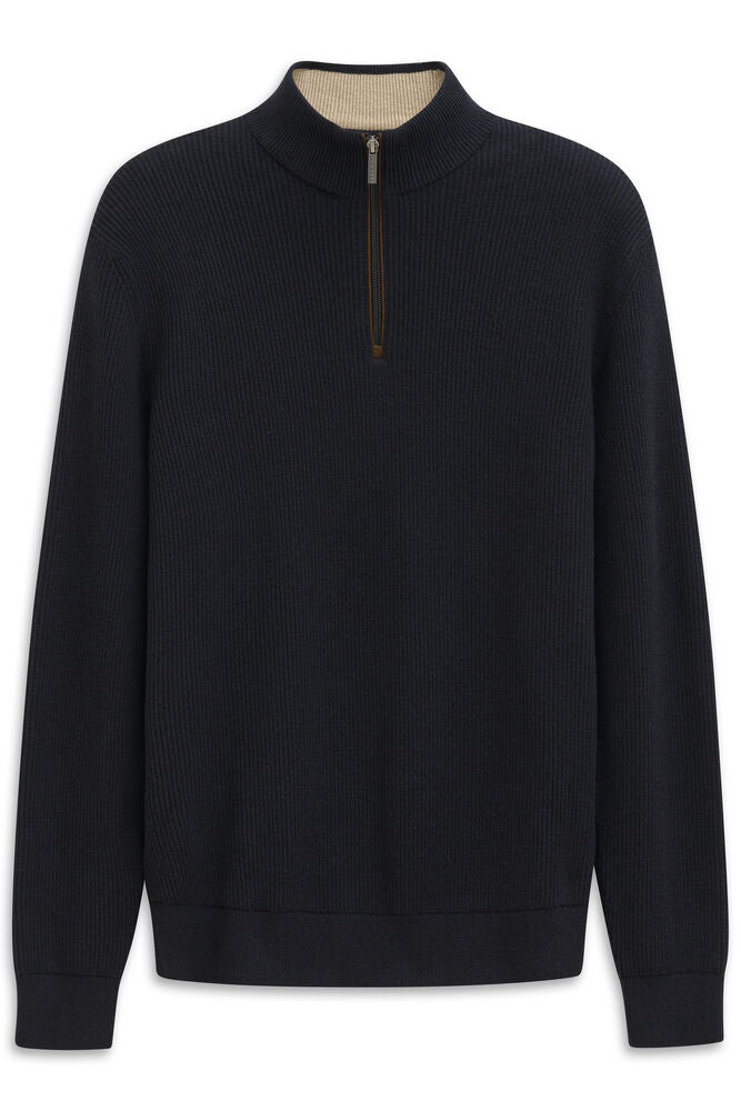 Image for BUGATTI NAVY 1/2 ZIP SWEATER | Bugatti | Morans Menswear