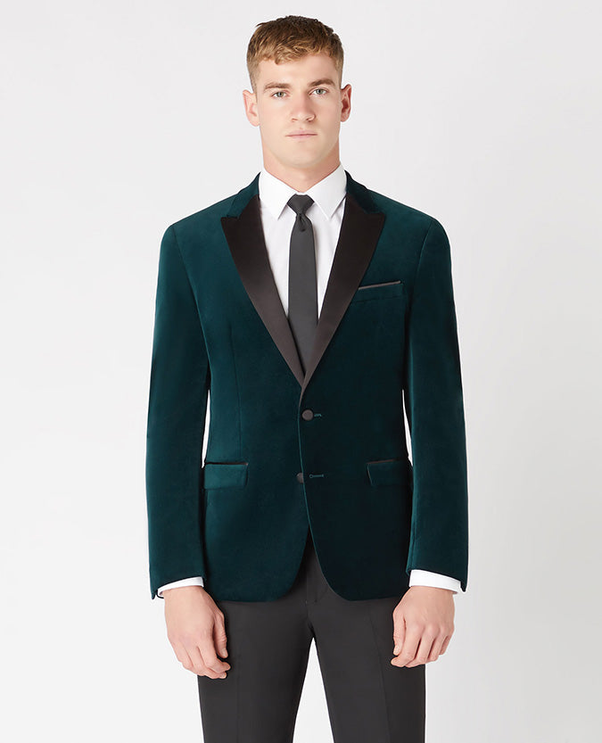 Image for REMUS RUSSO GREEN TUX VELVET  JACKET | Remus Uomo | Morans Menswear