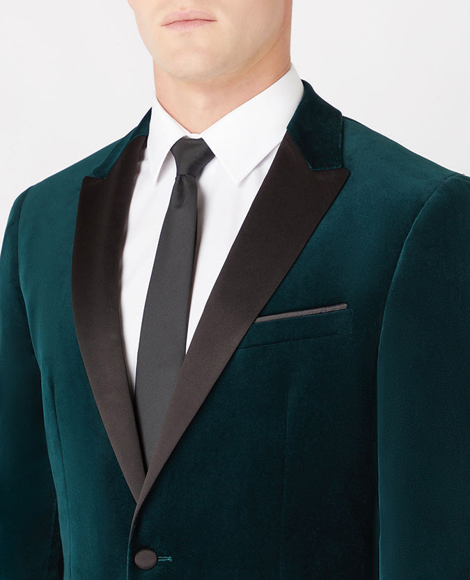 Image for REMUS RUSSO GREEN TUX VELVET  JACKET | Remus Uomo | Morans Menswear