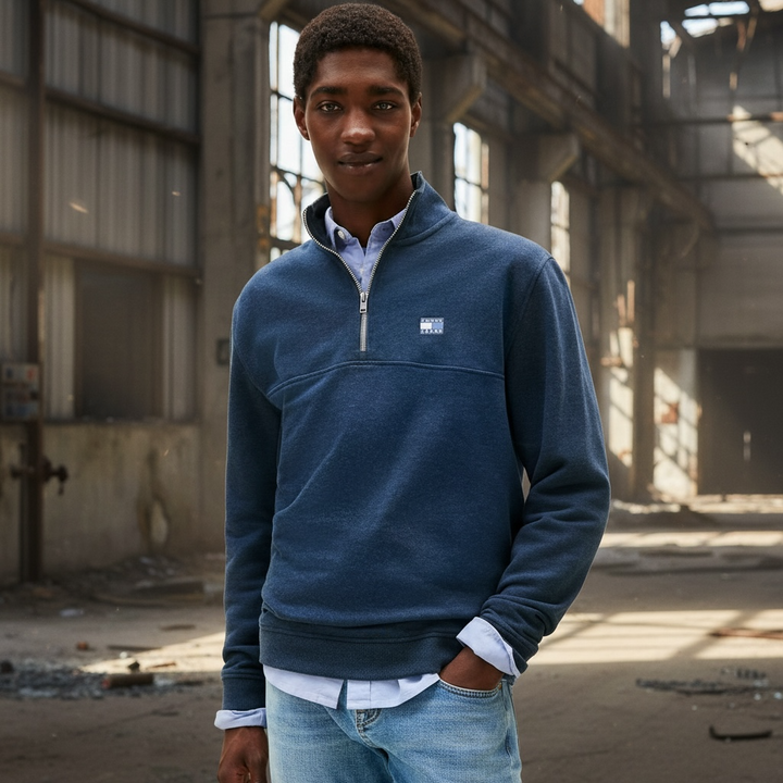 Image for TOMMY JEANS REG BADGE 1/4 ZIP | Tommy JEANS | Morans Menswear