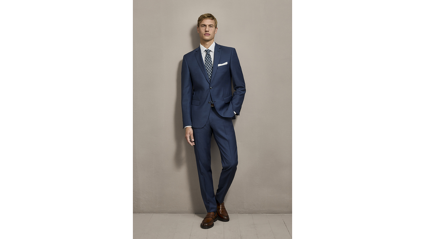 Image for CARL GROSS TRAVEL  SIMSON BLUE SUIT JACKET | CARL GROSS TAILORING | Morans Menswear