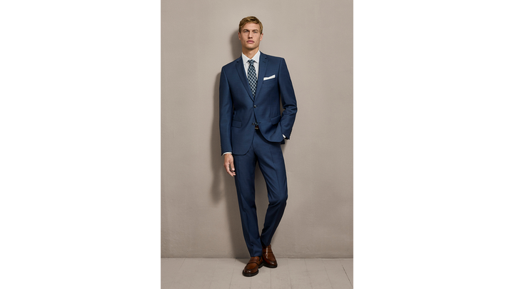 Image for CARL GROSS TRAVEL  SIMSON BLUE SUIT JACKET | CARL GROSS TAILORING | Morans Menswear