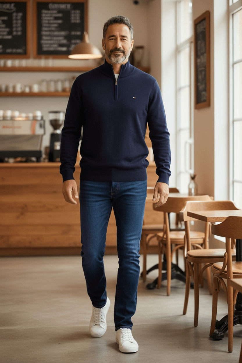 Image for TOMMY HILFIGER ESS COTTON ZIP SWEATER | Tommy Hilfiger | Morans Menswear