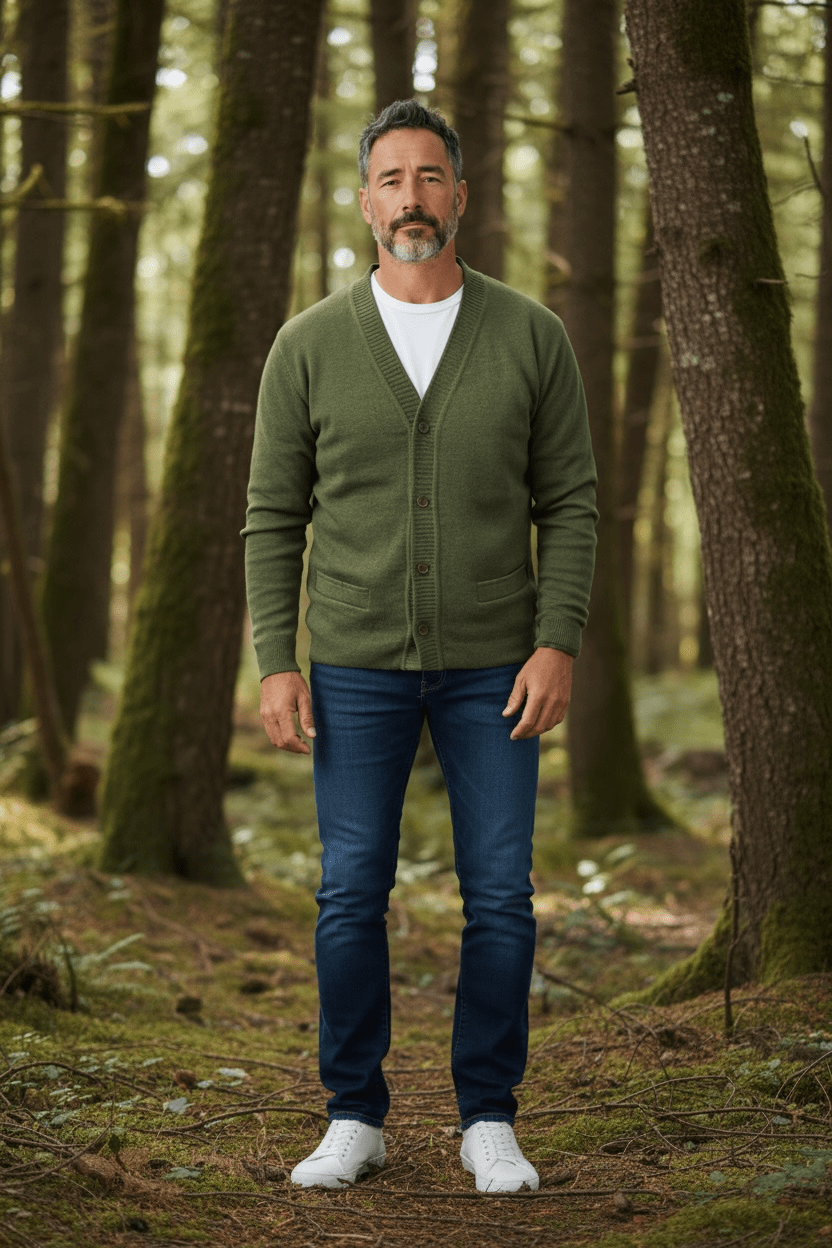Image for RIALTO GREEN CARDIGAN | Rialto Knitwear | Morans Menswear