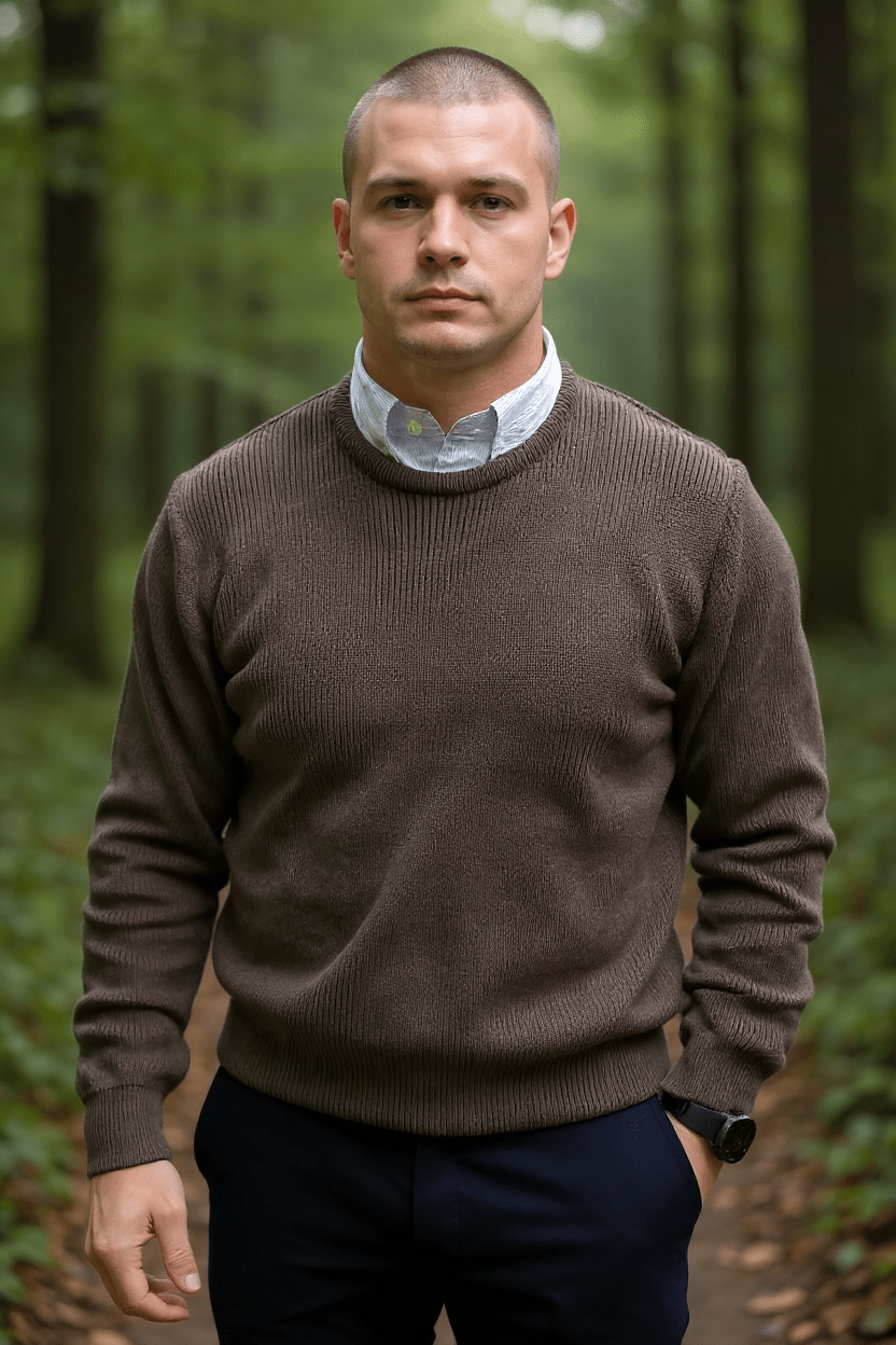 Image for RIALTO HEAVY WEIGHT CREW KNIT | Rialto Knitwear | Morans Menswear