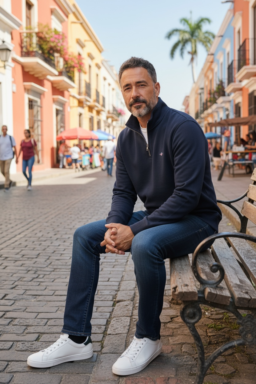 Image for GANT 1/2 ZIP NAVY SWEAT | GANT | Morans Menswear