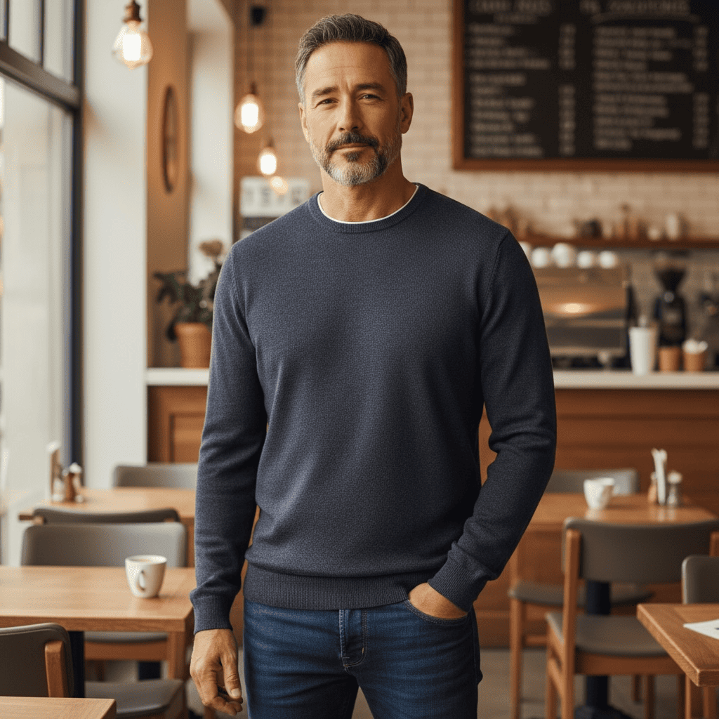 Image for CASA MODA NAVY CREW SWEATER | Casa Moda | Morans Menswear