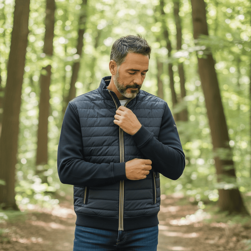 Image for BUGATTI NAVY HYBRID JACKET | Bugatti | Morans Menswear