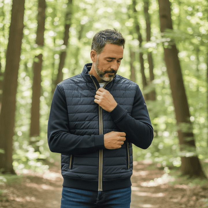 Image for BUGATTI NAVY HYBRID JACKET | Bugatti | Morans Menswear