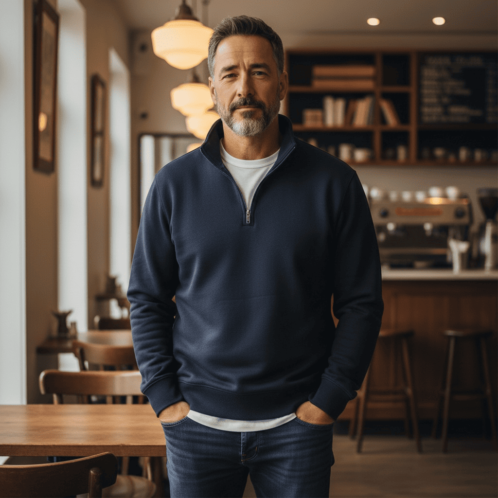 Image for GANT LIGHT SLACKER 1/2 ZIP SWEATER | GANT | Morans Menswear