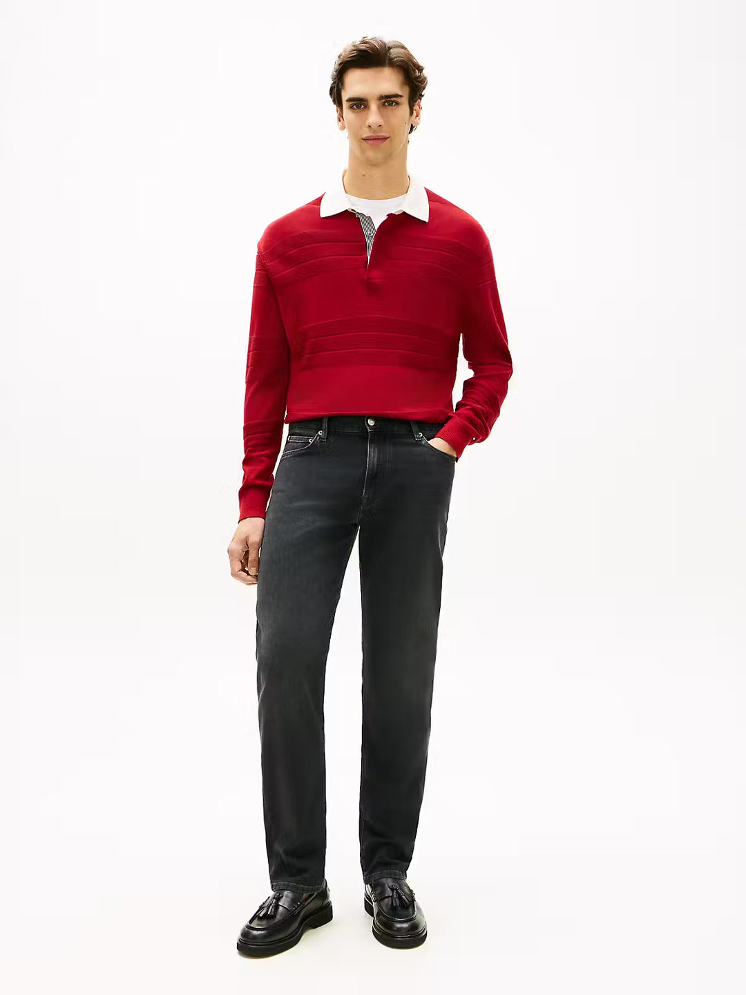Image for TOMMY HILFIGER  STRAIGHT DARK GREY   DENTON JEANS | Tommy Hilfiger | Morans Menswear