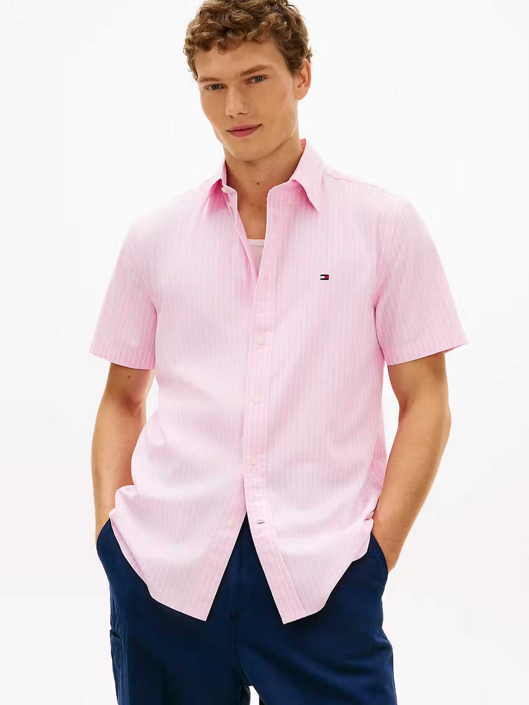 Image for TOMMY HILFIGER FLEX POPLIN STRIPE SHIRT | Tommy Hilfiger | Morans Menswear