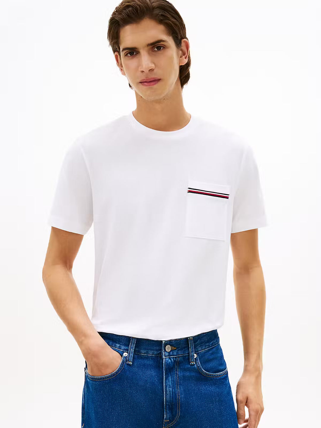 Image for TOMMY HILFIGER GLOBAL STRIPE POCKET  TEE | Tommy Hilfiger | Morans Menswear