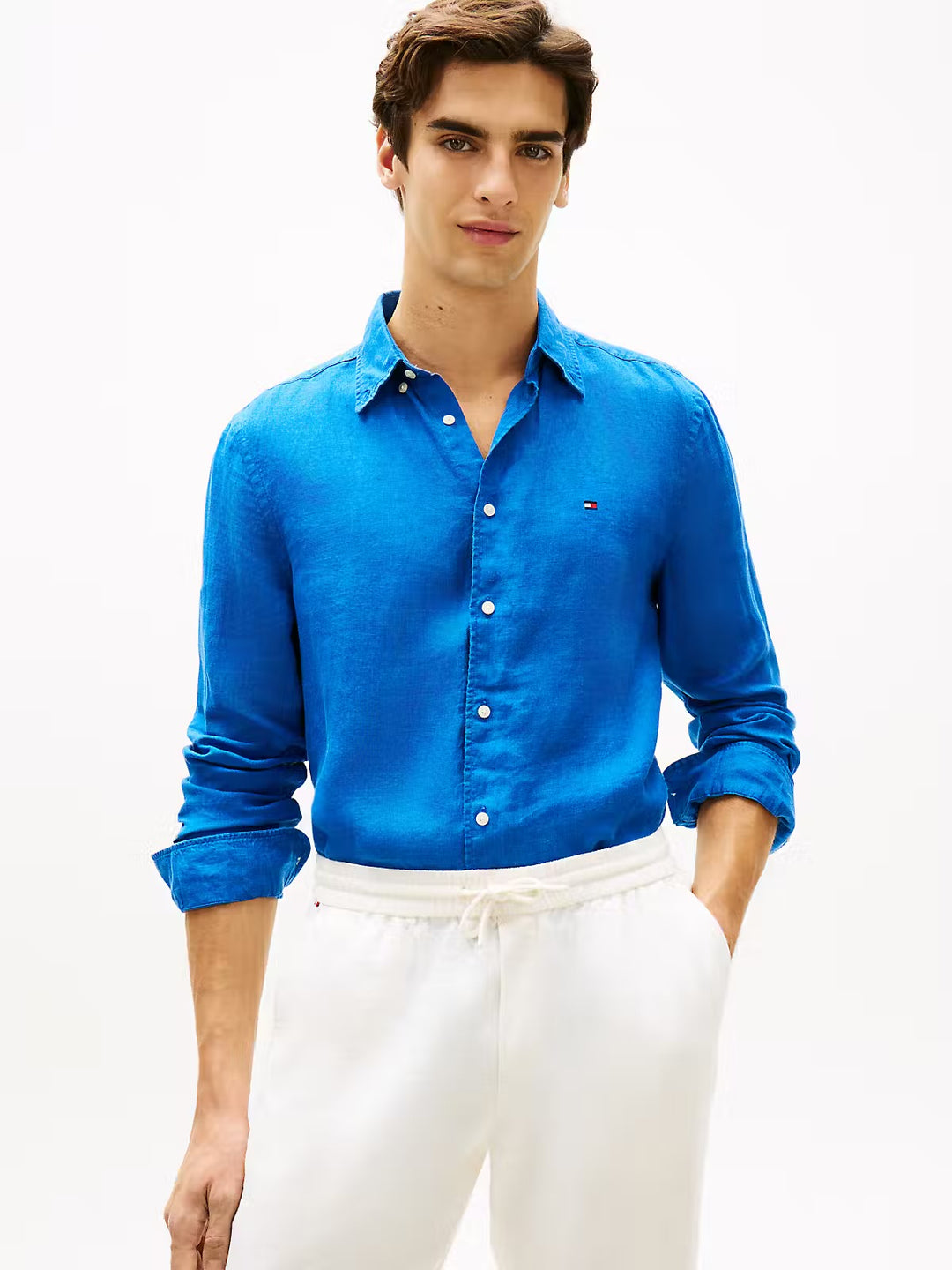 Image for TOMMY HILFIGER PIGMENT DYE SOL LINEN SHIRT | Tommy Hilfiger | Morans Menswear