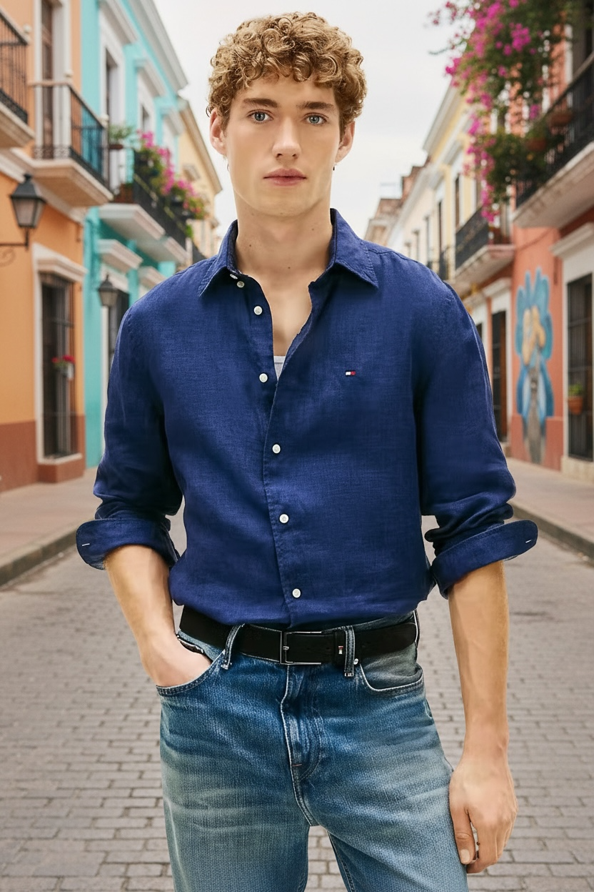 Image for TOMMY HILFIGER PIGMENT DYE SOL SHIRT | Tommy Hilfiger | Morans Menswear