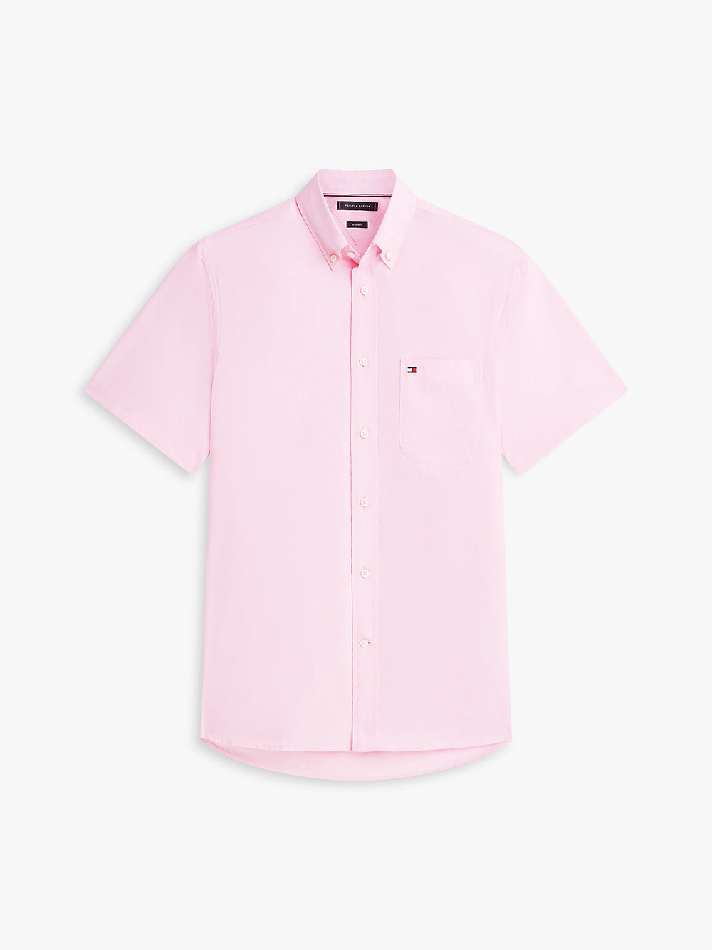 Image for TOMMY HILFIGER LIGHT OXFORD SHORT SLEEVE PINK  SHIRT | Tommy Hilfiger | Morans Menswear