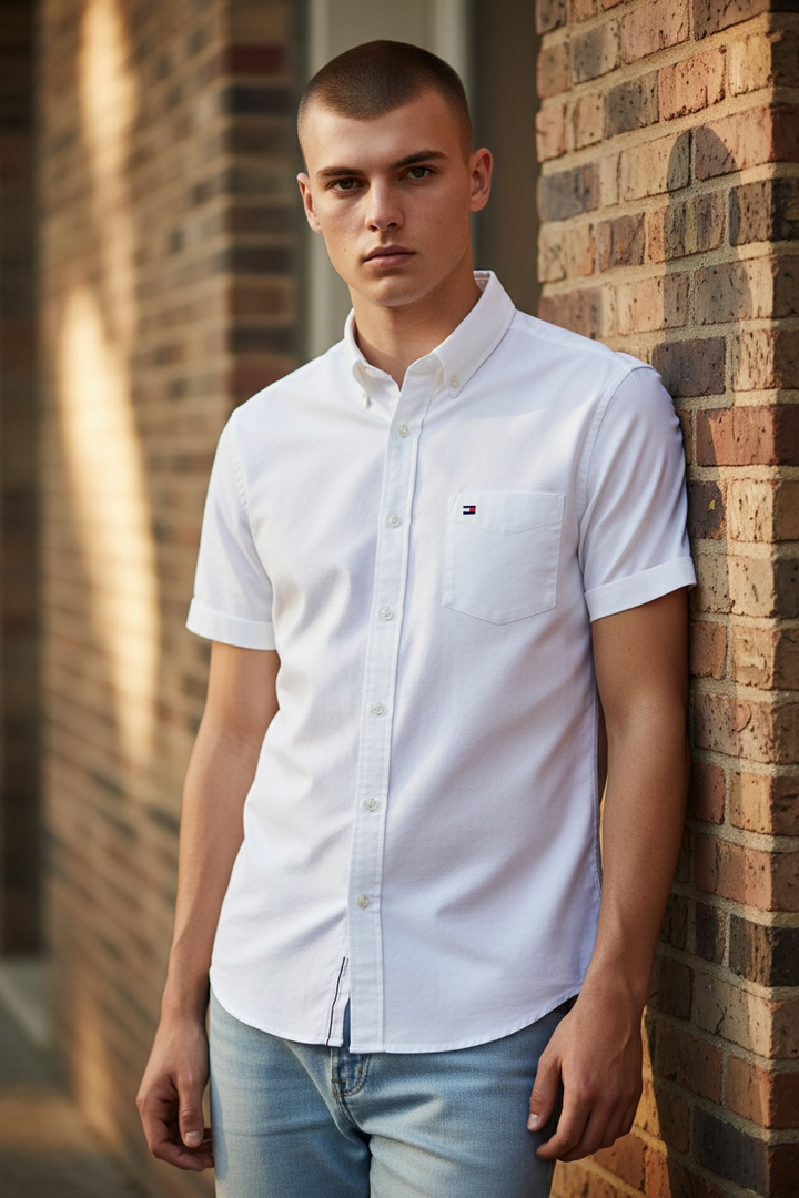 Image for TOMMY HILFIGER LIGHT OXFORD SHORT SLEEVE SHIRT | Tommy Hilfiger | Morans Menswear