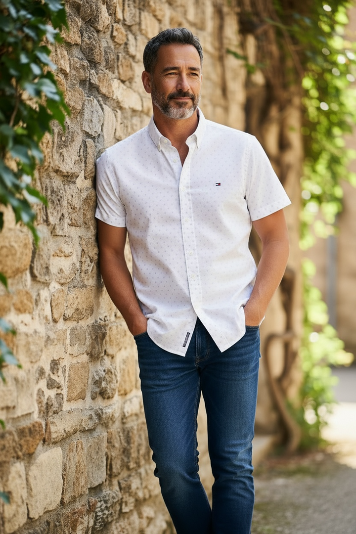 Image for TOMMY HILFIGER FLEX POPLIN SHORT SLEEVE SHIRT | Tommy Hilfiger | Morans Menswear