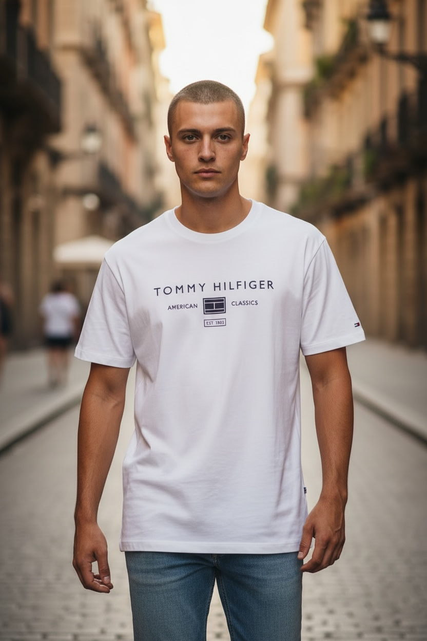 Image for TOMMY HILFIGER BRAND LOVE MONO TEE | Tommy Hilfiger | Morans Menswear