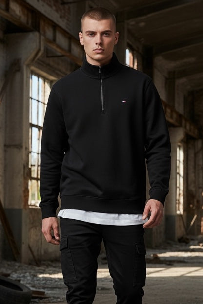 Image for TOMMY JEANS FLEECE 1/4 ZIP MOCK ZIP SWEAT |  | Morans Menswear