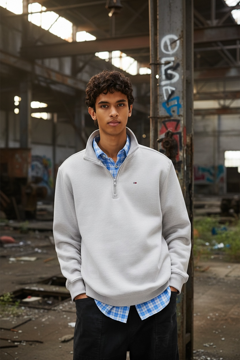 Image for TOMMY JEANS REG FLEECE 1/4 ZIP SWEATSHIRT | Tommy JEANS | Morans Menswear