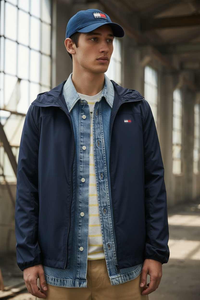 Image for TOMMY JEANS OUTDOOR WATER REPELLENT  SHELL HOOD  JACKET | Tommy JEANS | Morans Menswear