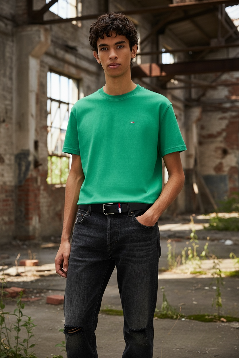 Image for TOMMY JEANS REGULAR FIT  FLAG SS TEE | Tommy JEANS | Morans Menswear