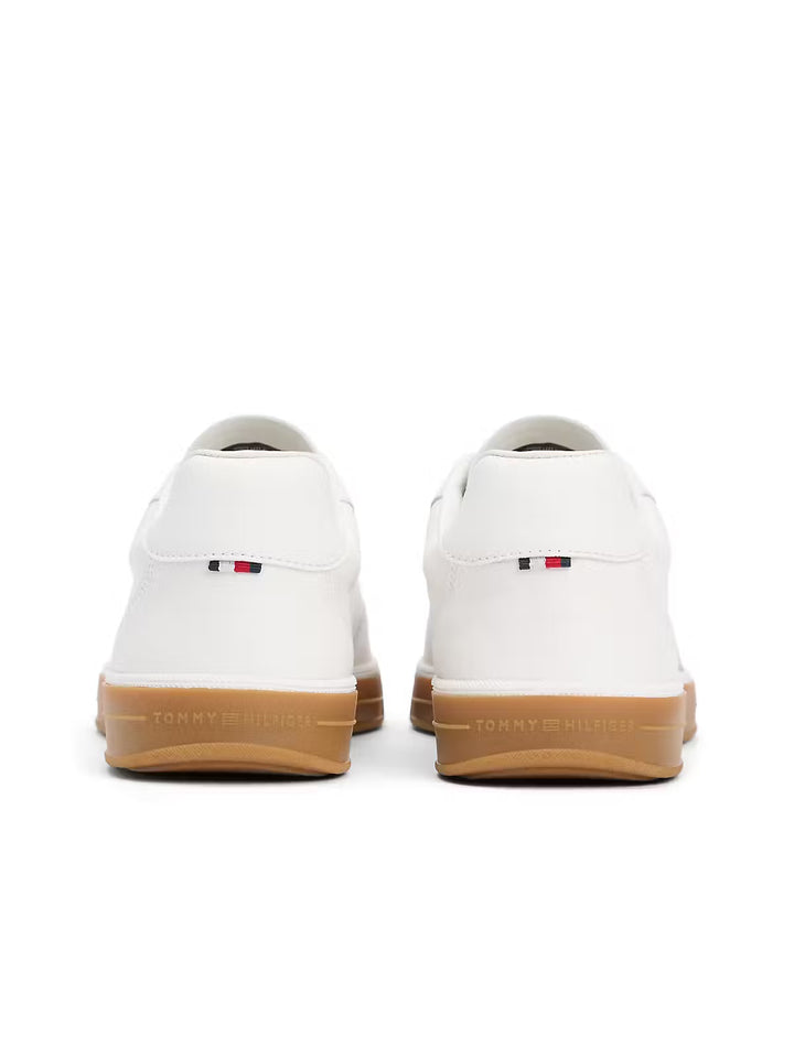 Image for TOMMY HILFIGER LO LUX LEATHER WHITE TRAINERS | Tommy Hilfiger FOOTWEAR | Morans Menswear