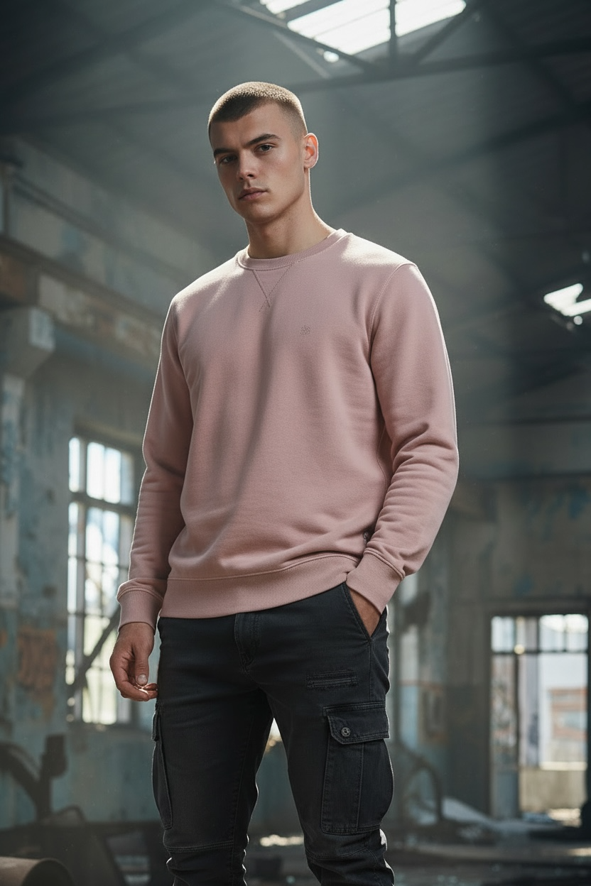 Image for SUPERDRY CLASSIC ESSENTIAL PINK   SWEATSHIRT | Superdry | Morans Menswear