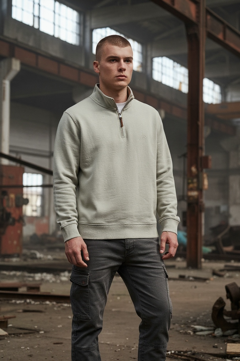 Image for SUPERDRY CLASSIC ESSENTIAL  HENLEY ZIP SWEATSHIRT | Superdry | Morans Menswear
