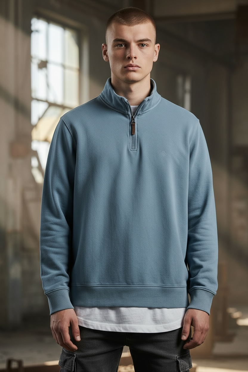Image for SUPERDRY CLASSIC ESSENTIAL  HENLEY SWEATSHIRT | Superdry | Morans Menswear