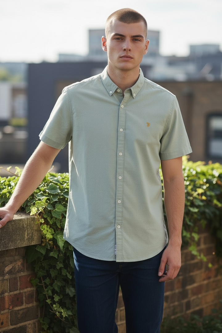 Image for FARAH BREWER BD MINT  SHORT SLEEVE SHIRT | Farah | Morans Menswear