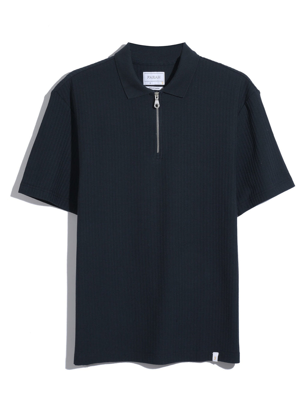 Image for FARAH DOBSON SS ZIP NAVY POLO | Farah | Morans Menswear