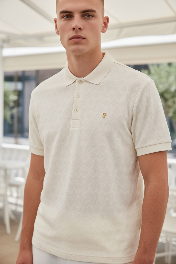 Image for FARAH HORACE SS ECRU POLO | Farah | Morans Menswear