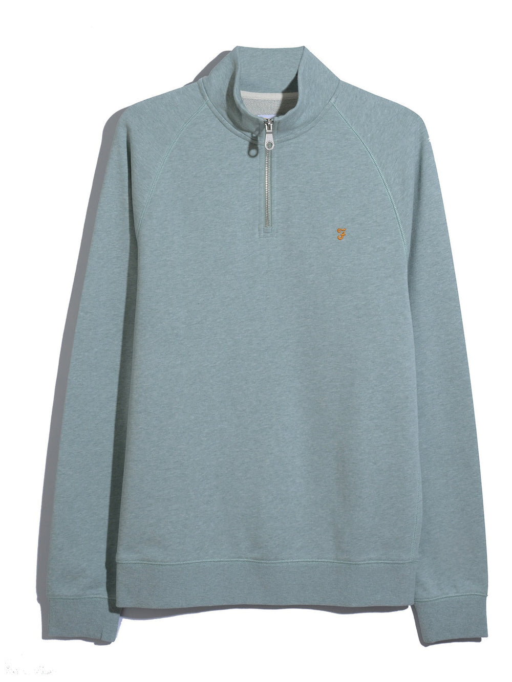 Image for FARAH JIM 1/4 ZIP MINT  BLUE SWEAT | Farah | Morans Menswear