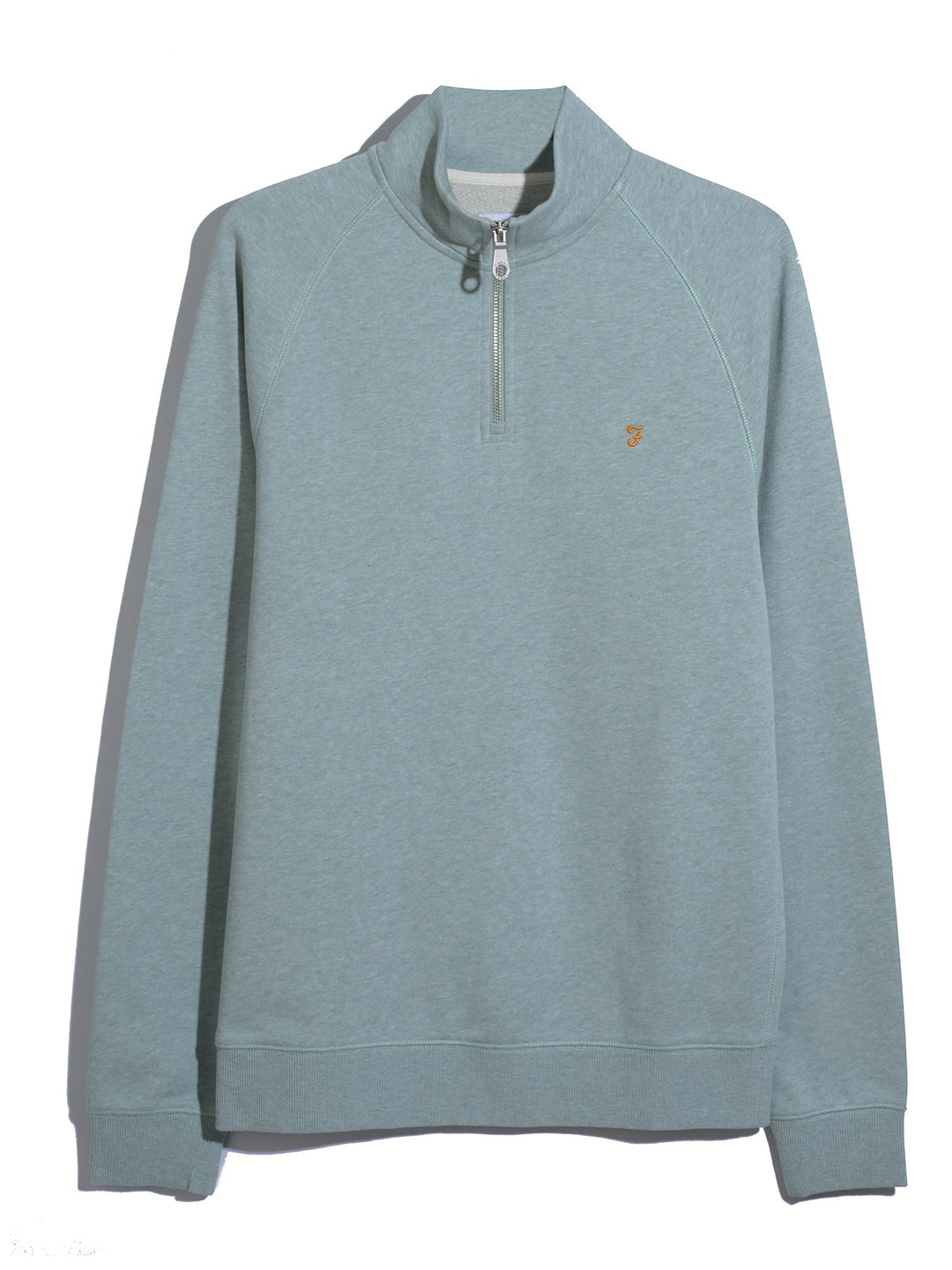 Image for FARAH JIM 1/4 ZIP MINT  BLUE SWEAT | Farah | Morans Menswear