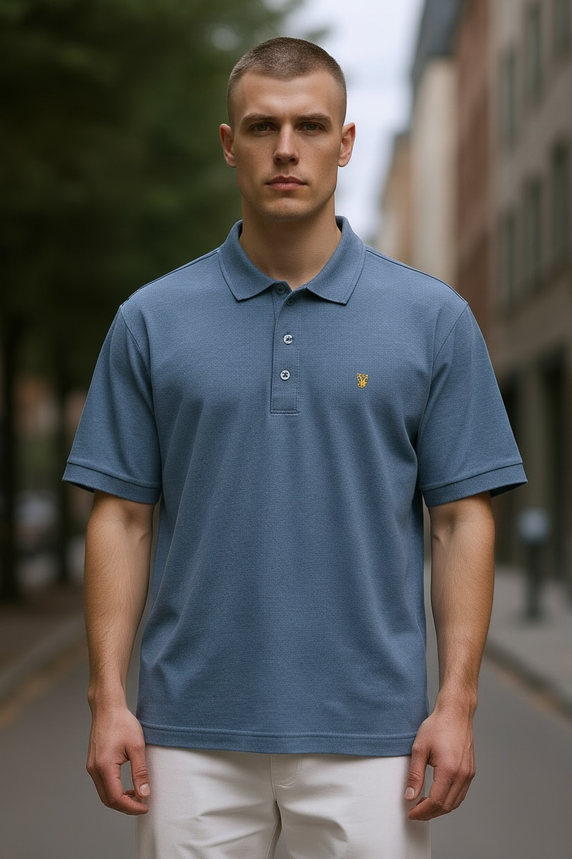 Image for FARAH BLANES SS BLUE POLO | Farah | Morans Menswear