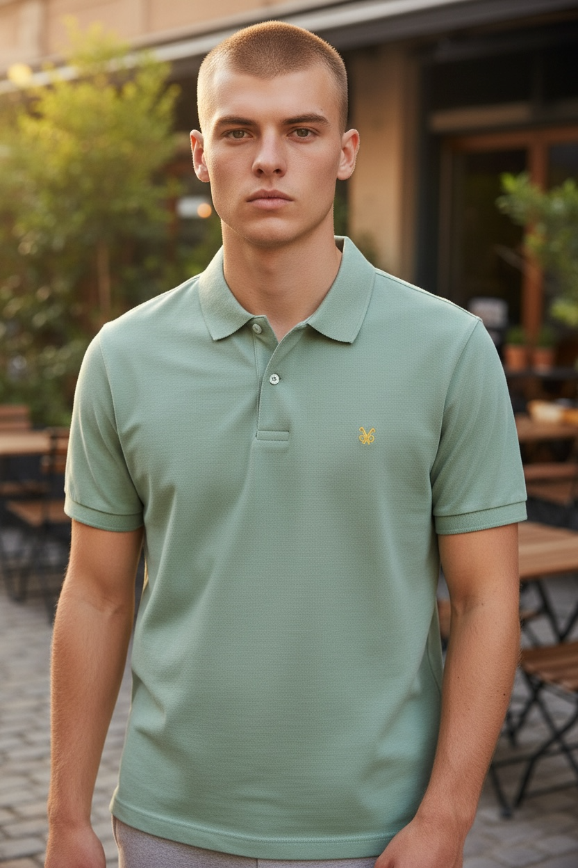 Image for FARAH BLANES SS BLUE MINT  LIGHT POLO | Farah | Morans Menswear