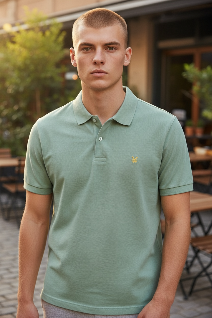 Image for FARAH BLANES SS BLUE MINT  LIGHT POLO | Farah | Morans Menswear