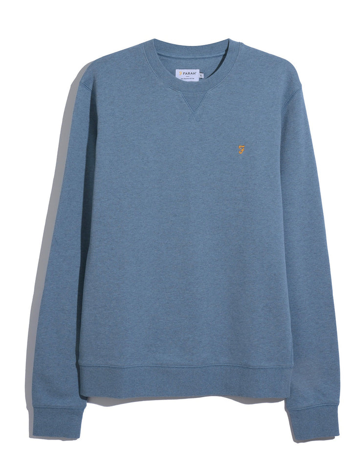 Image for FARAH TIM NEW CREW BLUE SWEAT | Farah | Morans Menswear