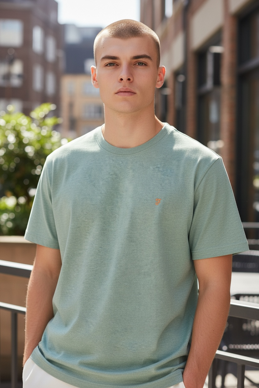 Image for FARAH DANNY REG SS LGT MINT TEE | Farah | Morans Menswear