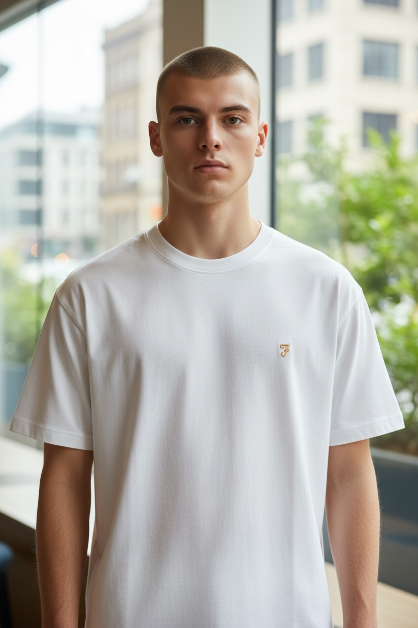 Image for FARAH DANNY REG SS WHITE TEE | Farah | Morans Menswear