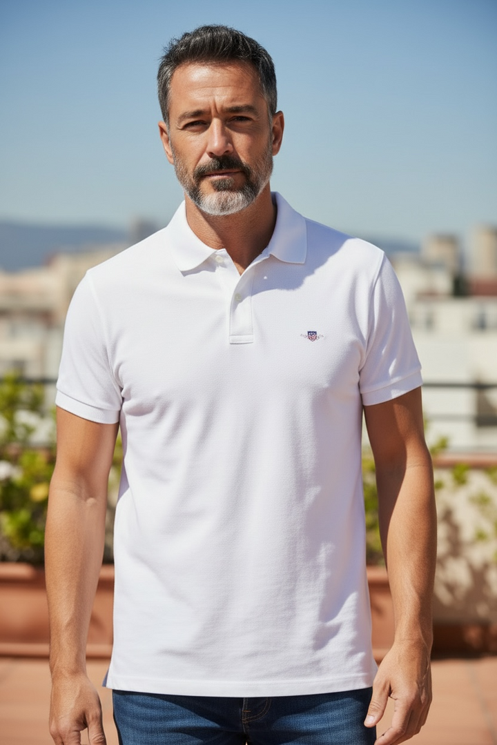 Image for GANT REG SHIELD SS PIQUE POLO | GANT | Morans Menswear