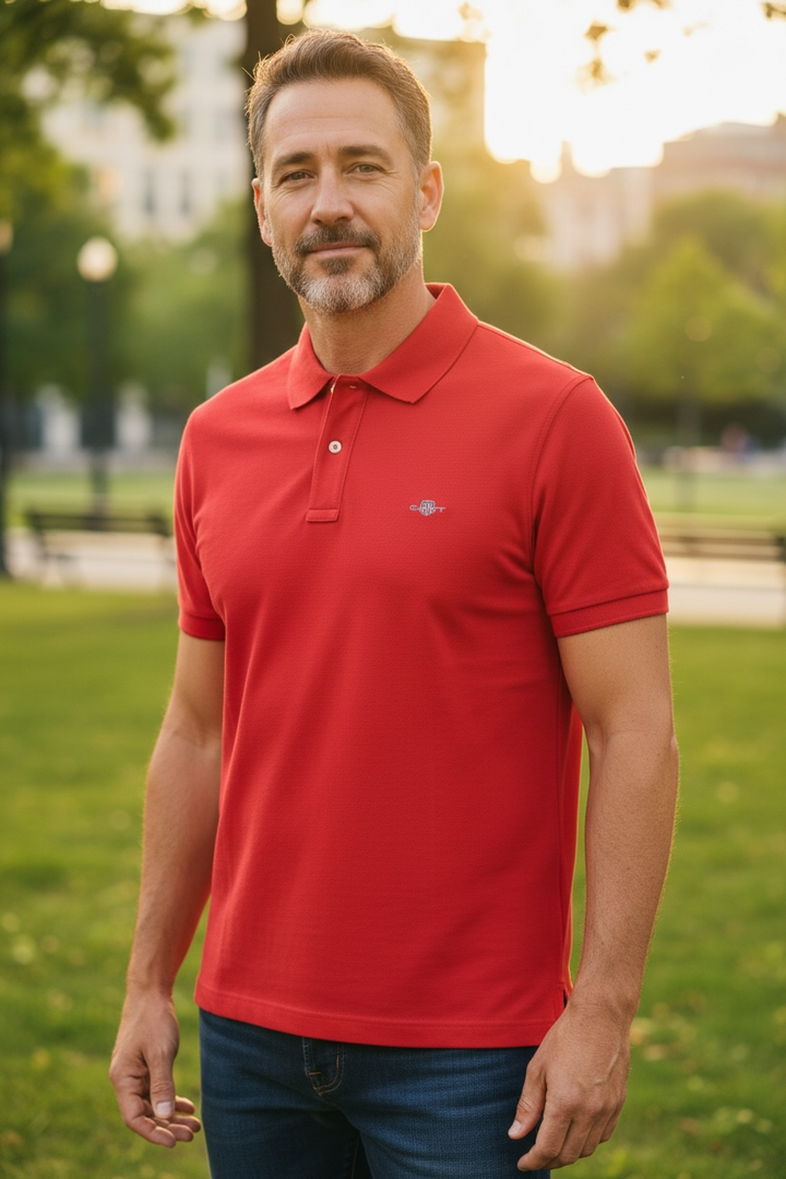 Image for GANT REG SHIELD SS PIQUE POLO | GANT | Morans Menswear