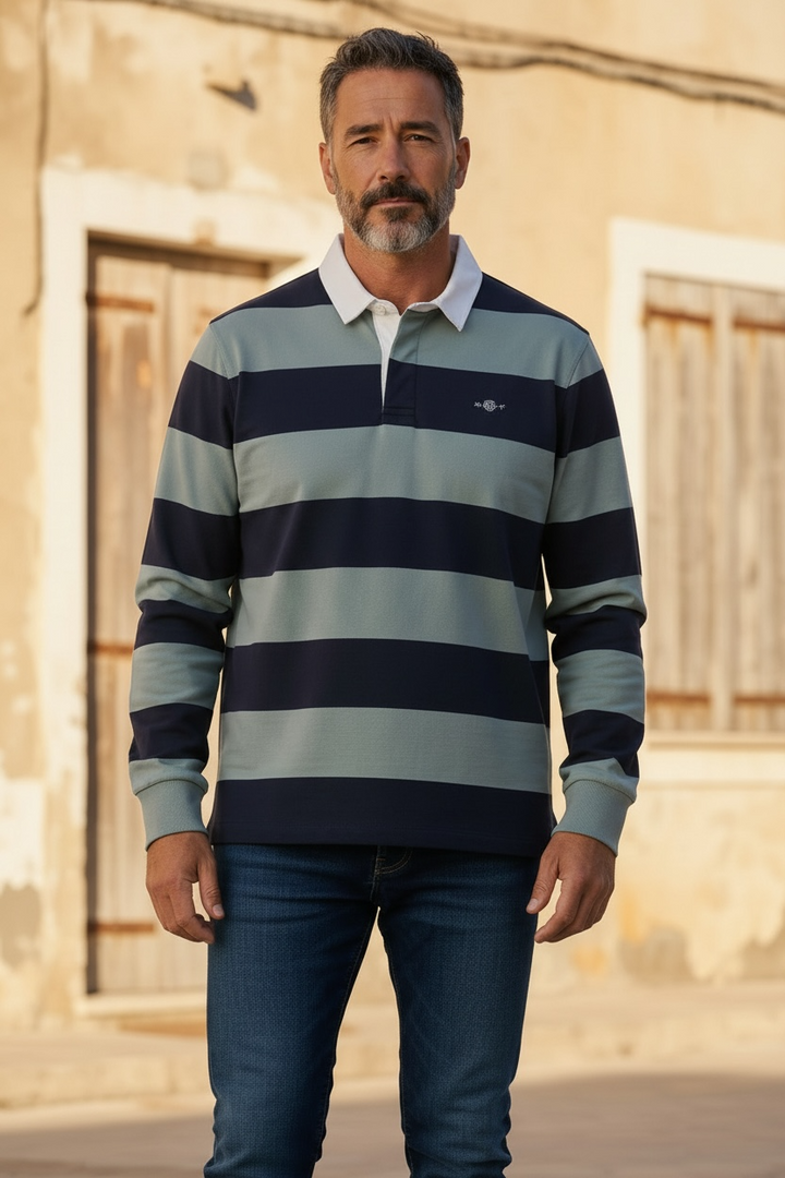 Image for GANT REG CHAMBRAY STRIPE HEAVY RUGGER | GANT | Morans Menswear