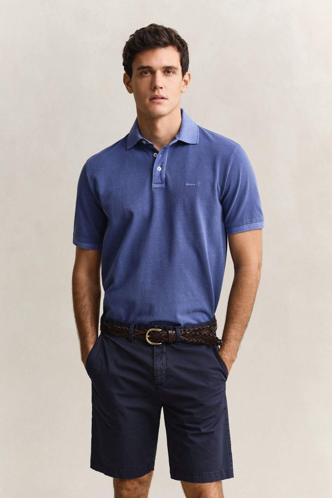 Image for GANT SUNFADED BLUE SS POLO | GANT | Morans Menswear