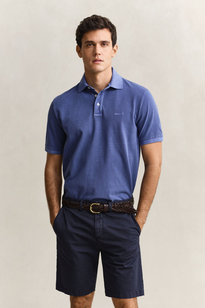 Image for GANT SUNFADED BLUE SS POLO | GANT | Morans Menswear