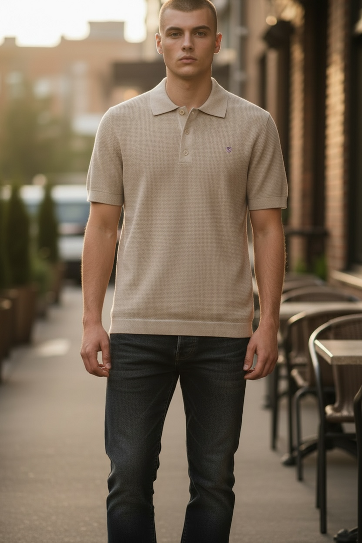 Image for GANT MICRO TEXTURED COTTON SS POLO | GANT | Morans Menswear